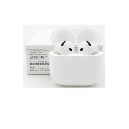 Pre-Owned Apple AirPods 4 White In Ear Headphones MXP63LL/A
