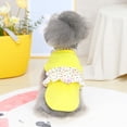 thumbnail image 5 of Round Collar Pet T-shirt - Comfortable Cotton Flower Lace Vest for Stylish Spring Wear, 5 of 8