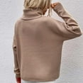 thumbnail image 7 of Women's Turtleneck Oversized Sweater 2023 Winter Fall Long Sleeve Knit Pullover Tops Solid Tunic Sweaters for Women Trendy, 7 of 7