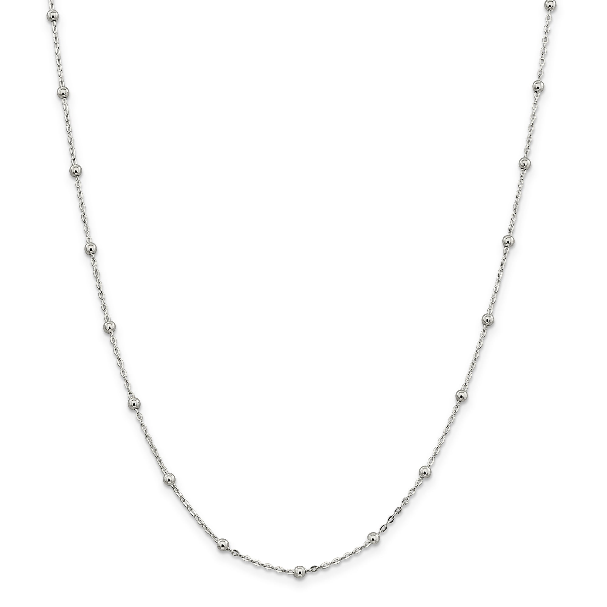 Fine Silver 1.0mm Tiny Faceted Beads (28-Inch Strand)