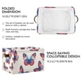 thumbnail image 2 of Yayeee Canvas Storage Basket with Handles for Shelves Fabric Bins Closet Organizer, Blue Butterflies, 2 of 8