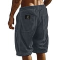 thumbnail image 2 of Domzle Mens Corduroy Shorts Casual Elastic Waist Drawstring Baggy Summer Beach Short with Pockets Sweatpants Gray M, 2 of 4