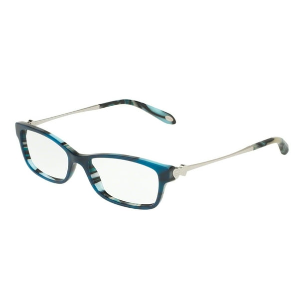Tiffany 0tf2140f Full Rim Rectangle Womens Eyeglasses Size 53 Opal Bluelamps Blue Walmart