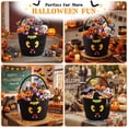 thumbnail image 6 of YOYTOO 3.6L Cute Halloween Basket for Kids, Cotton Rope Witch Hat Bat Candy Basket with Handle, Halloween Party Decorations, Trick or Treat Basket Bins, Black, 6 of 10