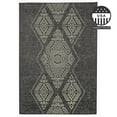 thumbnail image 3 of FH Home Flat Woven Outdoor Rug - Waterproof, Easy to Clean, Stain Resistant - Premium Polypropylene Yarn - Boho Moroccan - Large Patio, Deck, Sunroom - Ariana - Charcoal - 5ft 2in x 7ft 6in, 3 of 7