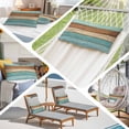 thumbnail image 6 of Farmhouse Aqua Brown Pillow Covers, Linen Long Throw Pillow Case, Vintage Wooden Striped Holiday Pillow Protector Decorative Cushion Cover for Living Room/Bedroom 20" x 30", 6 of 8