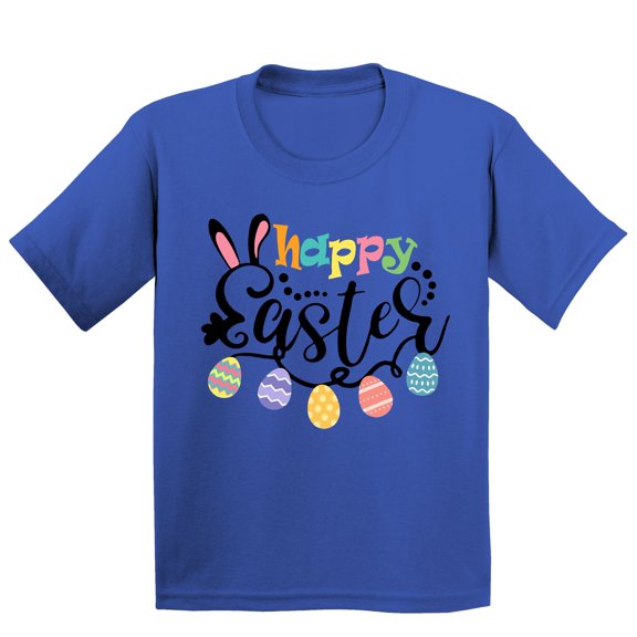 Happy Easter Egg Hunting Church Christian Event Group Youth T-shirt, Youth L, Royal