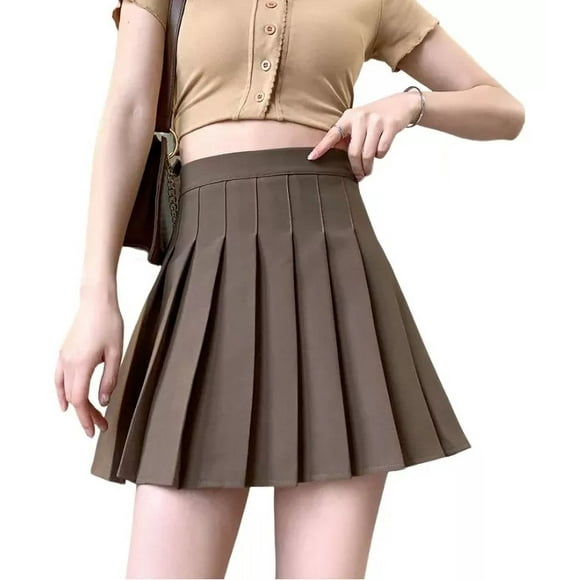 Falda Short Minifalda Plisada A Cuadros De Estilo Coreano