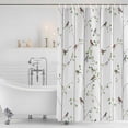 thumbnail image 2 of Sparrow Shower Curtain Set - Small 36" x 72" Washable Bathtub Curtain with 12 Hooks, Spring Birds on The Branches Vintage Country Waterproof Fabric Stall Shower Curtains for Bathroom/Bathtub Décor, 2 of 6