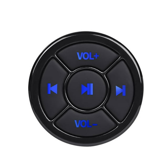 Wireless Media Button BT5.0 Mini Remote Control Car Steering Wheel Remote Controller for Music Play Selfie Compatible with Android iOS Devices