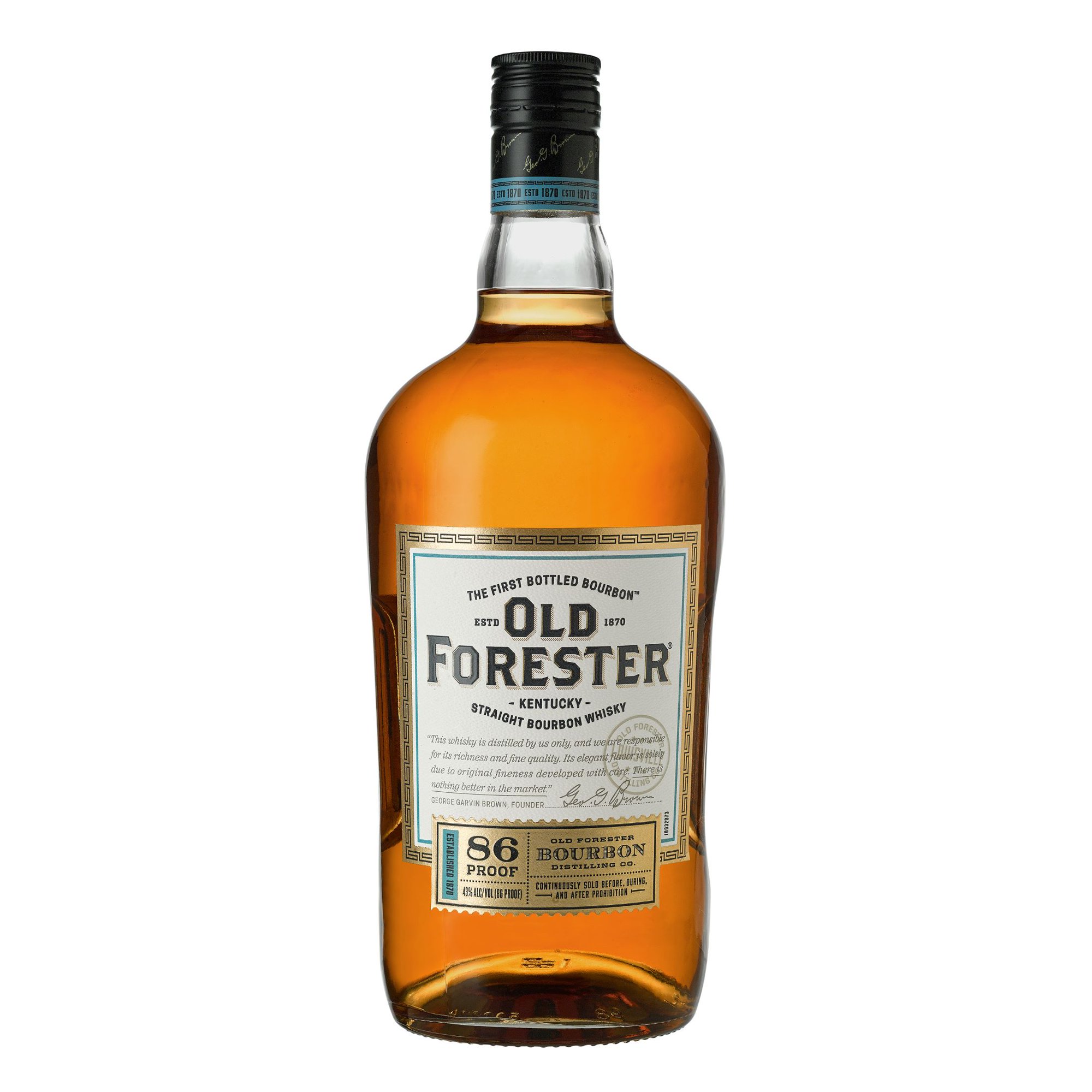 Old Forester 86 Proof Kentucky Straight Bourbon Whisky, 1.75 L Bottle, 86 Proof