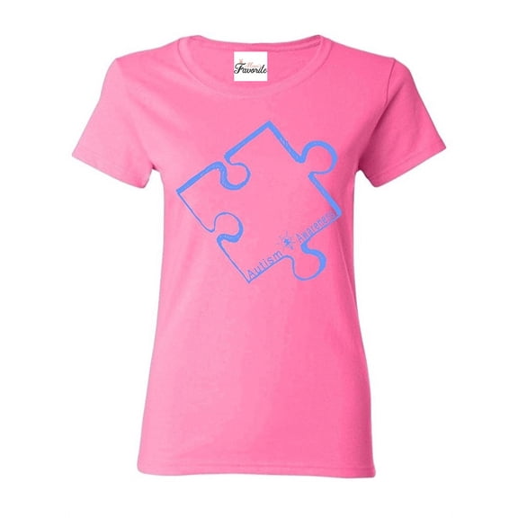 Women's T-Shirt Short Sleeve - Autism Awareness Puzzle