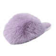 thumbnail image 2 of Womens Fuzzy Slipper Big Faux Fur Soft Fashion Non Slip Comfortable House Shoes Comfy Gift Purple 9-9.5, 2 of 5