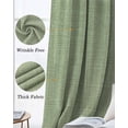 thumbnail image 3 of Vintage Sage Green Blackout Curtains for Bedroom Living Room Darkening Curtains 90 Inch Farmhouse Retro Beige Solid Color Black Out Window Curtain Privacy Window Treatment Grommet Drapes 52"x90"x2, 3 of 9