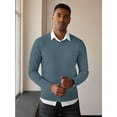 thumbnail image 5 of HAOMEILI Mens V Neck Dress Sweater Long Sleeve Slim Fit Fashion Pullover Sweater, 5 of 7