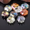 thumbnail image 3 of U8MO 5pcs 16mm Flower Faceted Crystal Glass Loose Beads for Jewelry Making Lot-Yellow Colorized, 3 of 4