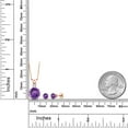 thumbnail image 2 of Gem Stone King 18K Rose Gold Plated Silver Round Purple Amethyst and G-H Lab Grown Diamond Pendant and Earrings Jewelry Set for Women (4.47 Cttw, Gemstone Birthstone, with 18 inch Chain), 2 of 3