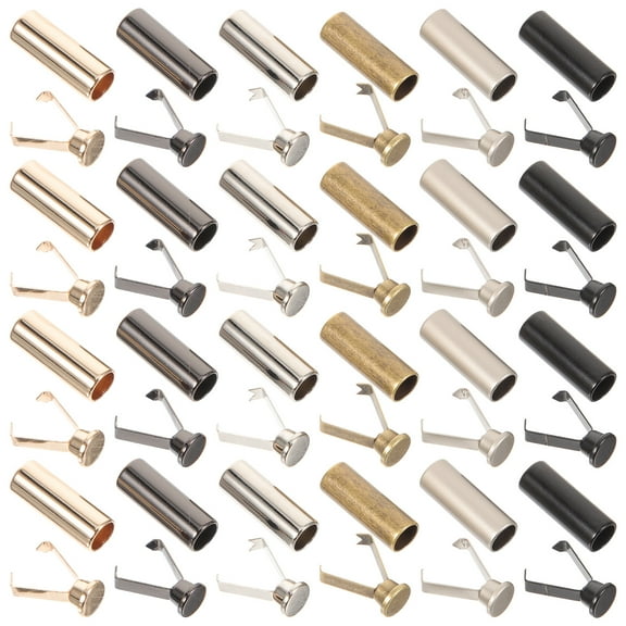 24 Pcs Drawstring Ends Metal Rope Buckle Accessories Office