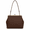 Coffee Brown, variant on Striped Woven Tote Bag for Women, Straw Beach Handbag with Kiss Lock Closure, Large Capacity Shoulder Bag with Adjustable Strap, Lightweight Summer Basket Purse for Beach, Vacation, Shopping