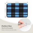 thumbnail image 2 of Crystal Velvet Floor Mat 23.6x15.7in Square Lock Edge Easy Cleaning Using Woven Technique Corrosion Resistant Bottom Drop Plastic Slateblue Buffalo Plaid Check Tartan Scotland_3, 2 of 7