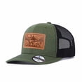 thumbnail image 4 of Vergiac Hunting Season Elk, Gun & Hunting Dog Leather Patch Mesh Trucker Hat, Men Breathable Adjustable Baseball Cap for Travel Outdoor Daily Outfits, 4 of 6