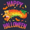 thumbnail image 2 of Toddler's Care Bears Halloween Tenderheart Bear Rainbow  Graphic Tee Navy Blue 2T, 2 of 3
