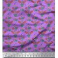 thumbnail image 1 of Soimoi polyester Crepe Fabric Leaves & Floral Printed Craft Fabric by the Yard 42 Inch Wide, 1 of 3