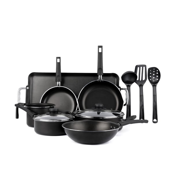 Batería de Cocina Vasconia Esencial Aluminio Antiadherente 12 Piezas – Negro