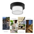 thumbnail image 4 of Outdoor Waterproof Ceiling Light | Modern Iron Pendant Fixture | Flush Mount for Terrace, Entrance, Hallway, Balcony | Soft Lighting | 17x17x10 cm | Black | 1-Pack, 4 of 7