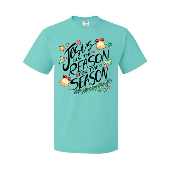 Inktastic Jesus is the Reason for the Season Christmas Bells and Stars T-Shirt