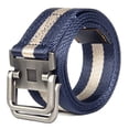 thumbnail image 1 of Men Belt Dual Alloy Buckle All-match Adjustable Webbing Belt Canvas Web Belt, 1 of 9