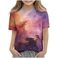 thumbnail image 7 of Fnooota Girls T Shirts, Short Sleeve Crew Neck Printed Soft Summer Tops Multicolor Size 7-8 T, 7 of 7
