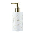 thumbnail image 2 of Usloyux Under $5 Decorative Soap Dispenser, 350 ml Glass Refillable Bottle with Patterned Design, Hand Wash Lotion Pump for Bathroom, Elegant Liquid Dispenser for Home, 2 of 6