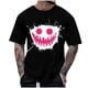 thumbnail image 2 of Blusas y camisas de manga corta con cuello redondo para hombre, blusas casuales de verano a la moda con cuello redondo y estampado para hombre., 2 of 4
