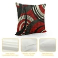 thumbnail image 4 of YINGXI  Red Black Grey Abstract Throw Pillow Cover,Red and Black Pillow Covers, Modern Geometric Decorative Throw Cushion Cover for Bedroom Couch Sofa Living Room Decor 12x12in, 4 of 5