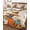Beige, variant on Quilts Queen Size Bedding Set, Fall Scarecrows Reversible Summer Quilt 3 Pieces, Thanksgiving Autumn Pumpkins Leaves Brown Lightweight Bedspreads Coverlets with 2 Pillow Shams for All Seasons