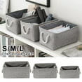 thumbnail image 6 of Baskets for Storage Fabric Baskets Rectangular Storage Small Decorative Basket Foldable Linen Storage Box Storage Bins with Sturdy Cotton Handles (1Pc 12.2"x8.2"x5.1"), 6 of 9