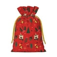 thumbnail image 2 of XMXT Christmas Drawstring Gift Bags, Christmas Tree Bear Bells Wrapping Sacks Candy Packing Bag Party Decorations Favor Bags, M, 2 of 8