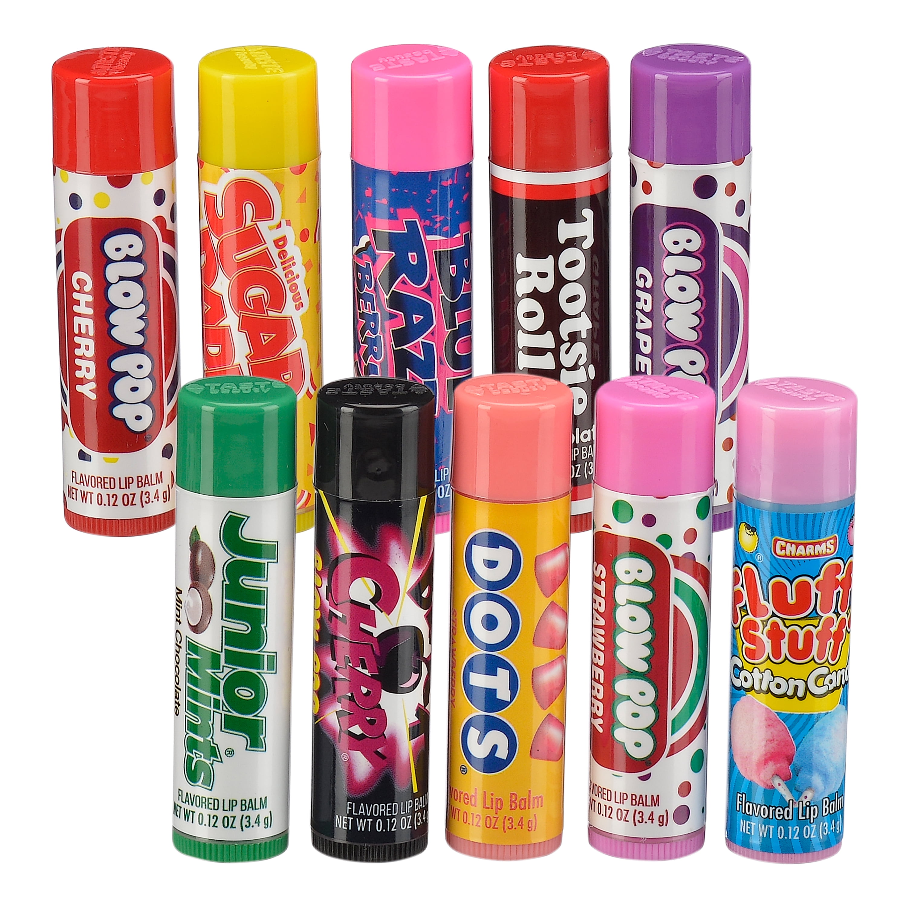 Tootsie Roll Flavored Lip Balm Variety Pack, 10 Pieces (9.99 Value)