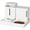 White, variant on 2 in 1 Automatic Cat Feeder and Water Dispenser Set, Gravity Cat Food Dispenser with 180 Degree Rotatable, Large Capacity Pet Self Feeding for Small Dogs, Puppy, Kitten