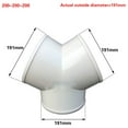thumbnail image 1 of Y Splitter Piece 100/150/200mm Ventilation Duct Three Way Coupler Fan Connector 3-Way Splitter for Ventilation Tube ABS fitting, 1 of 5