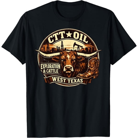 CTT Oil Exploration & Cattle Company Texas T-Shirt, Unisex Tees