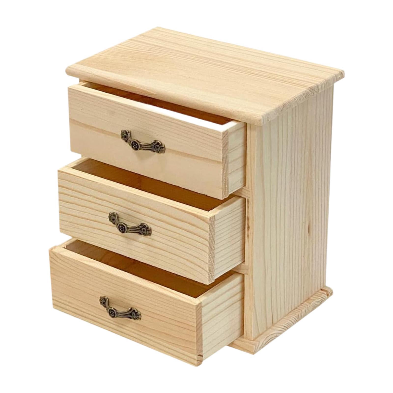 QSTDGVPW Wooden Desk Drawer Organizer Desktop Organizer for Toiletries Dresser Office