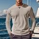 thumbnail image 4 of pstuiky camisetas de manga larga para hombre, Blusas/camisas casuales de moda para hombre, de color liso, de manga larga y cuello redondo Tops de hombre xl, 4 of 5