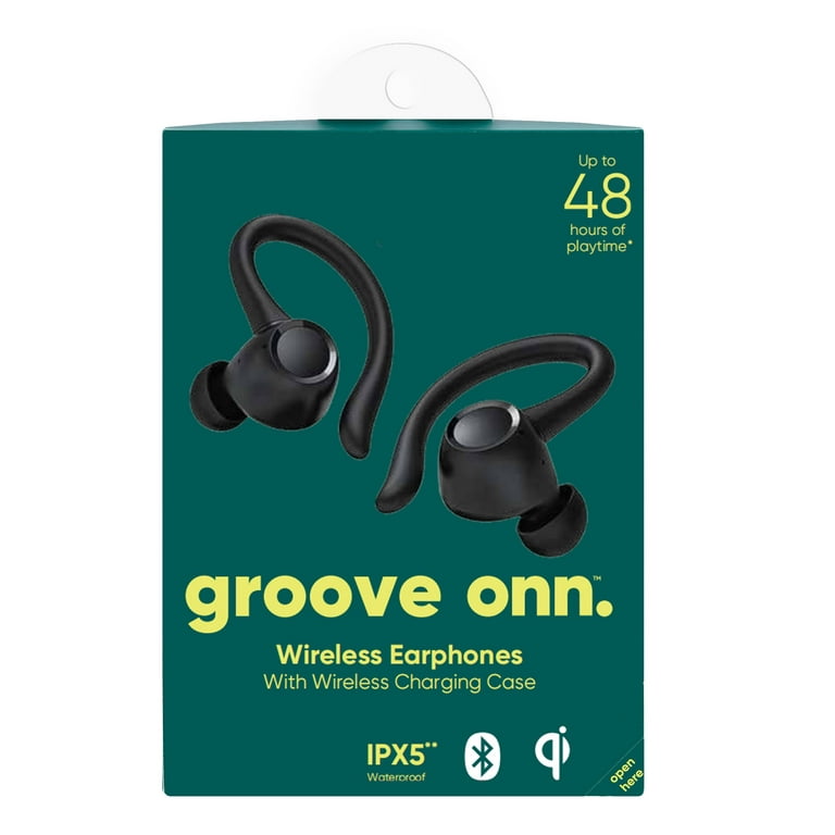 New - onn. Wireless Earphones-7 Hours Playtime, Black, New