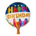 thumbnail image 1 of (Modelo Popular) Feliz Cumpleaños 18 Pulgadas Celebración Globos De Helio De Papel De Aluminio Redondo Para Fiesta De Para Niños, 1 of 4