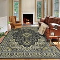 thumbnail image 1 of ZACOO 12 x 18 feet Washable Large Carpet Boho Oriental Persian Distressed Bohemian Non-Slip Area Rugs for Dining Room Farmhouse Bedroom Office Home Decor, 1 of 5