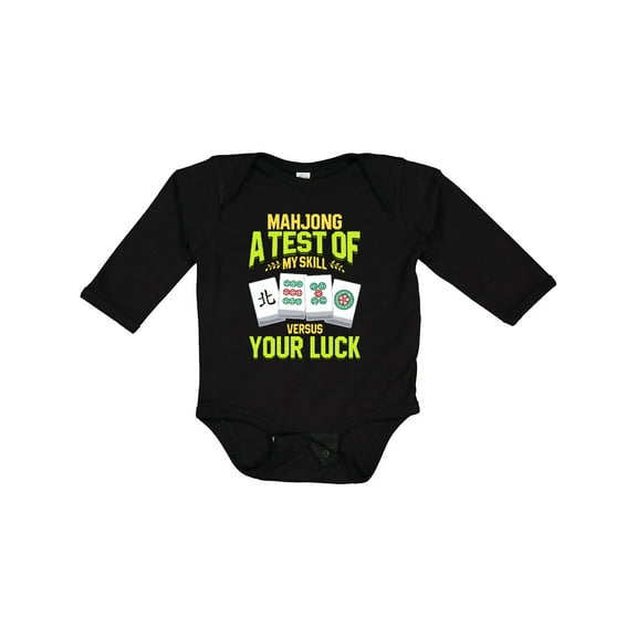 Inktastic Mahjong Boys or Girls Long Sleeve Baby Bodysuit