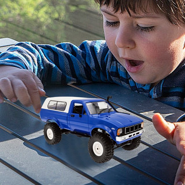 LLQkigsxse Vintage Car Models WPL Pickup C 24 Full Scale 1:162.4G Four Wheel Drive Climbing CAR RC CAR Remote Control Model