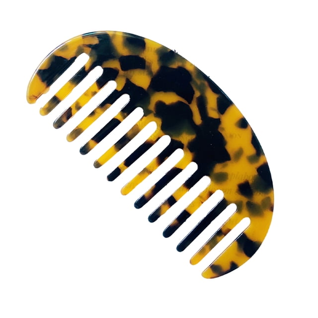 Vogacara Peine geométrico ligero y compacto para una cómoda experiencia de peinado y fácil de llevar Peine de tablero de acetato Leopard Type1 NO1